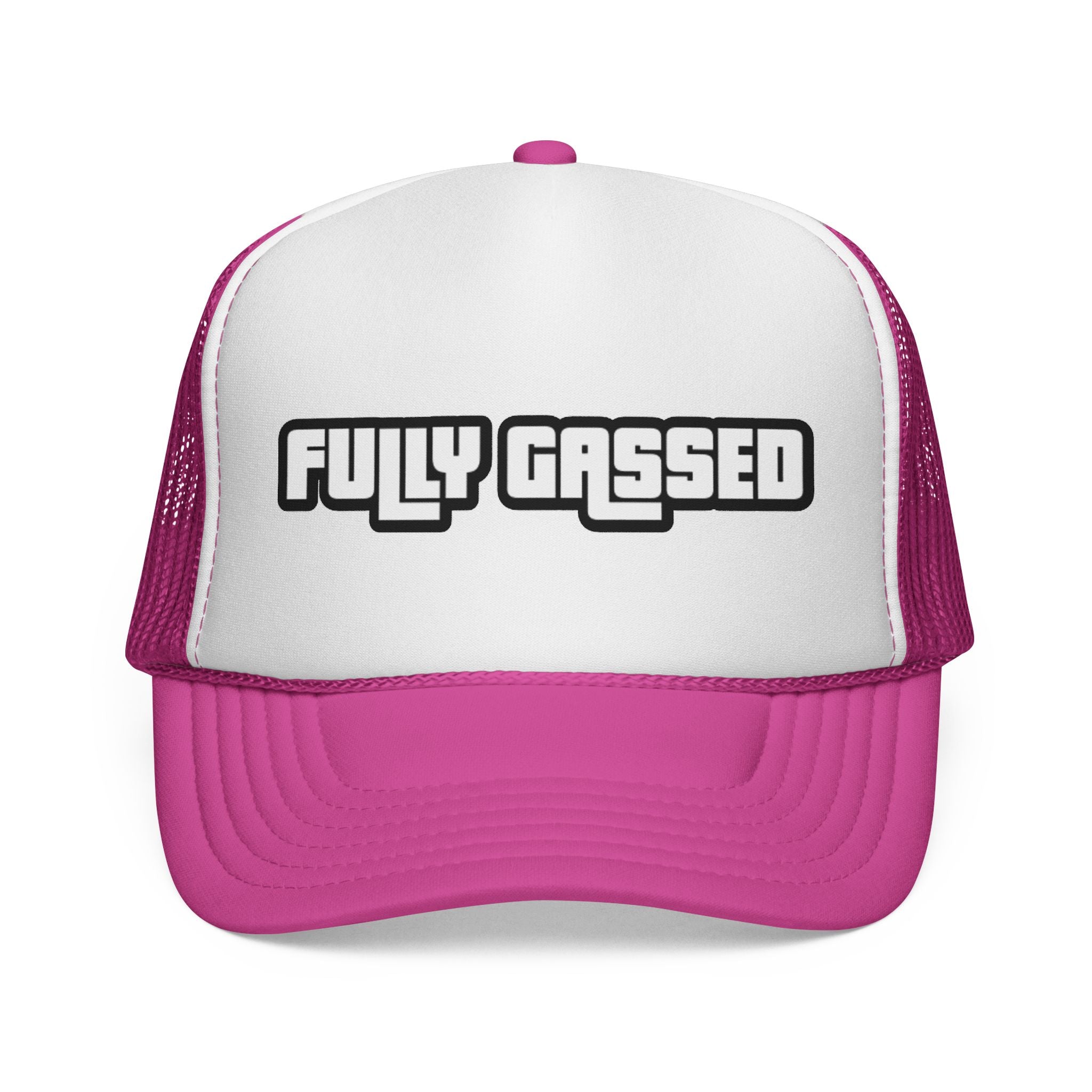 Fully Gassed Trucker Cap – Retro Bold Patch Hat for Motorheads & Road Trips