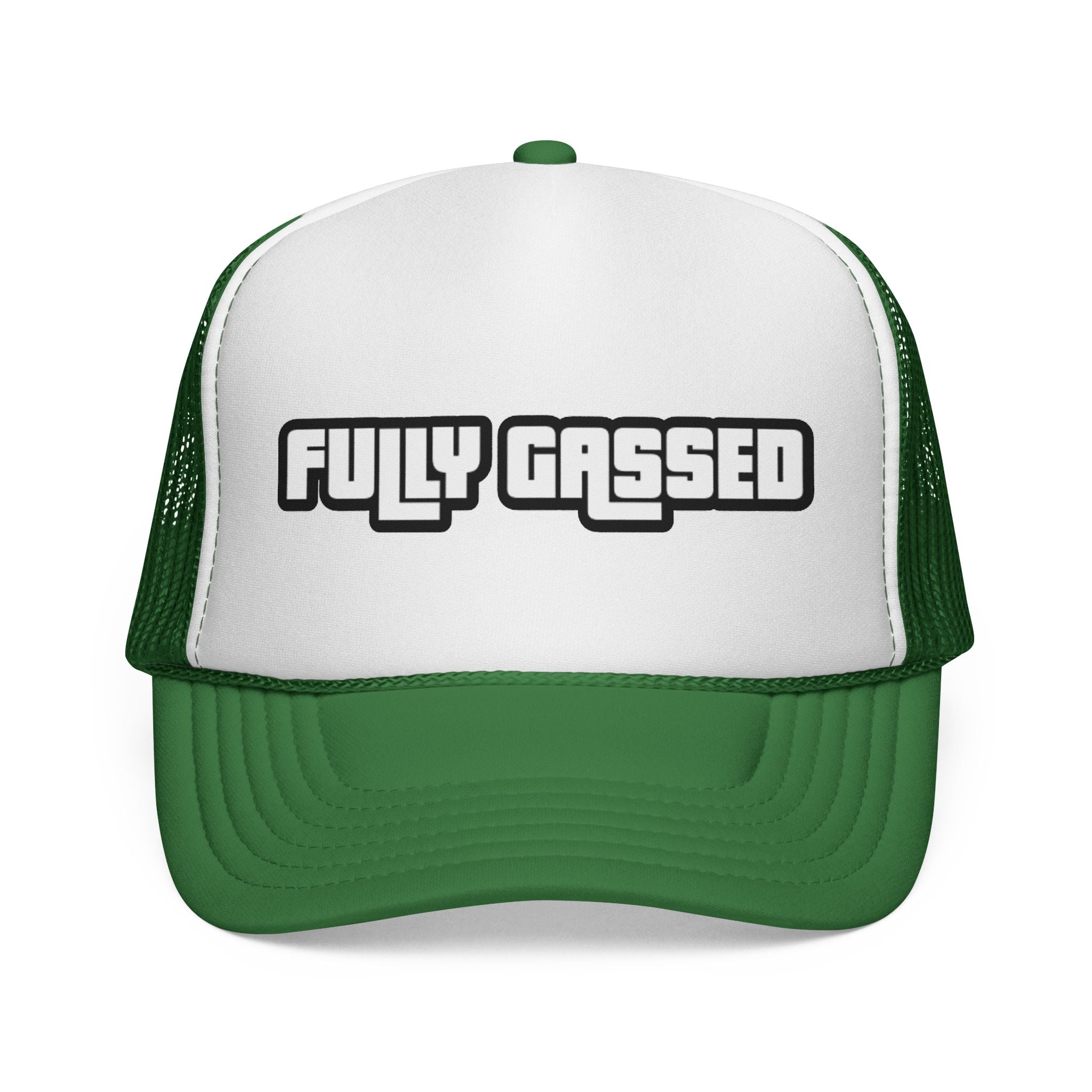 Fully Gassed Trucker Cap – Retro Bold Patch Hat for Motorheads & Road Trips