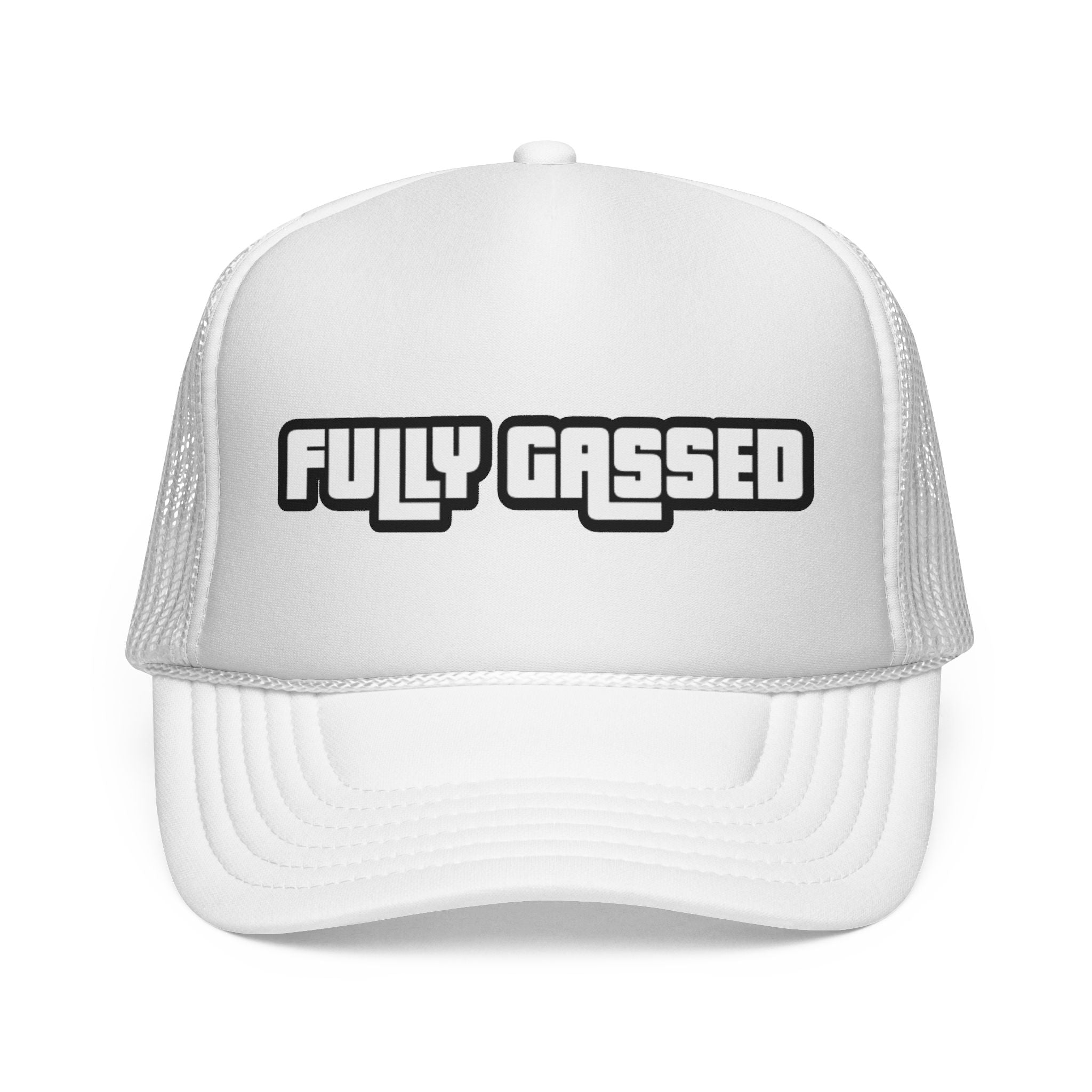 Fully Gassed Trucker Cap – Retro Bold Patch Hat for Motorheads & Road Trips
