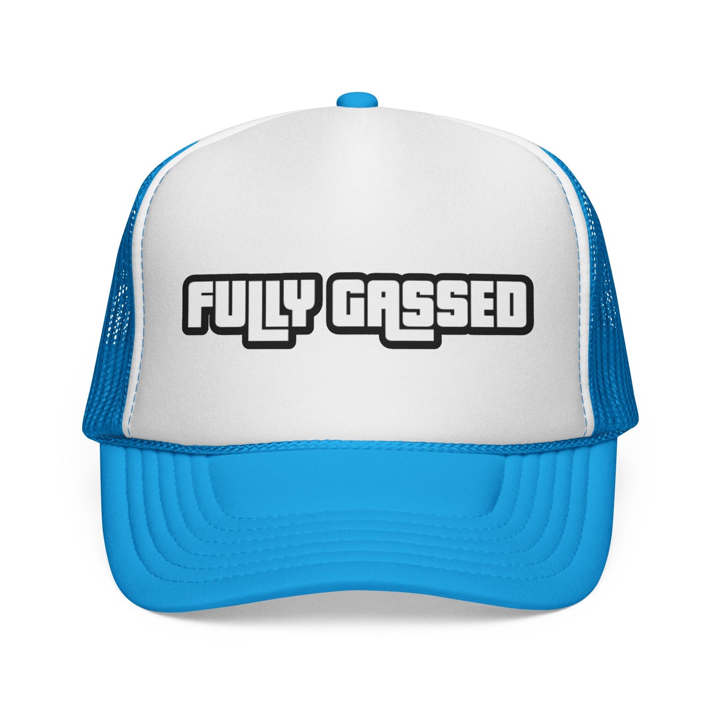 Fully Gassed Trucker Cap – Retro Bold Patch Hat for Motorheads & Road Trips